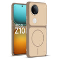 Full protective dual tone Brown silicone case for iQOO Z10R 5G showing front and back design coverage