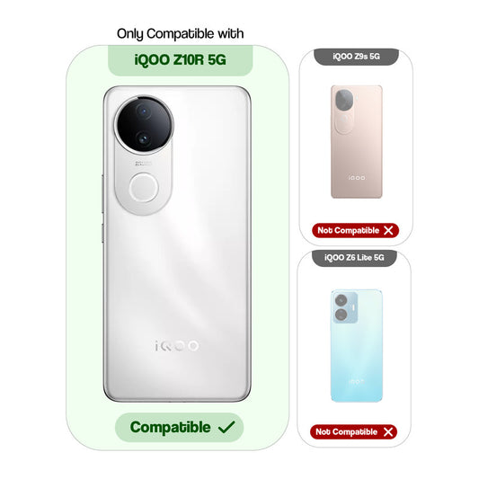 Shockproof Hybrid Transparent Phone Case For iQOO Z10R 5G with Hard Back and Soft Bumper for Maximum Protection