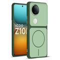 Full protective dual tone Green silicone case for iQOO Z10R 5G showing front and back design coverage