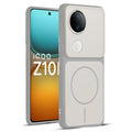 Full protective dual tone White silicone case for iQOO Z10R 5G showing front and back design coverage