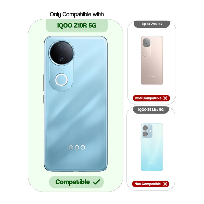 Premium Magnetic Case for iQOO Z10R 5G with Frosted Back, Soft Silicone Edges & Raised Camera Protection