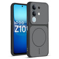 Full protective dual tone Black silicone case for iQOO Z10x 5G showing front and back design coverage