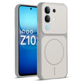 Full protective dual tone White silicone case for iQOO Z10x 5G showing front and back design coverage