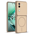 Full protective dual tone Brown silicone case for iQOO Z9s 5G showing front and back design coverage
