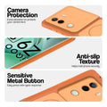 Orange Phone case for iQOO Z9s 5G highlighting raised camera protection, anti-slip texture, and responsive side buttons