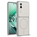 Full protective dual tone White silicone case for iQOO Z9s 5G showing front and back design coverage