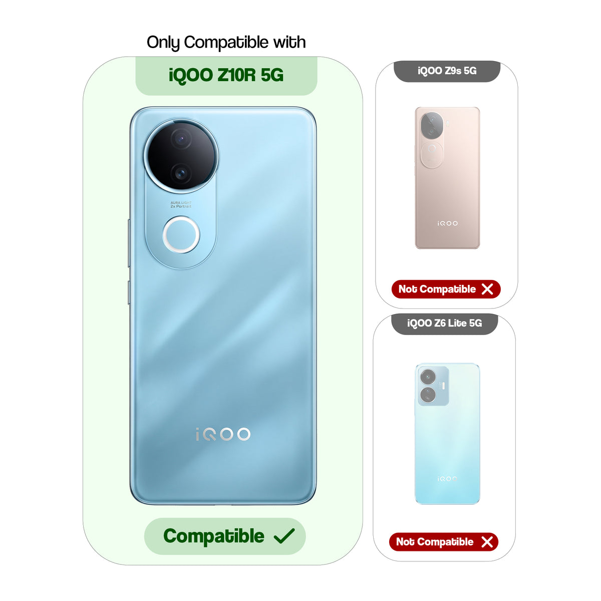 Premium Magnetic Case for iQOO Z10R 5G with Frosted Back, Soft Silicone Edges & Raised Camera Protection