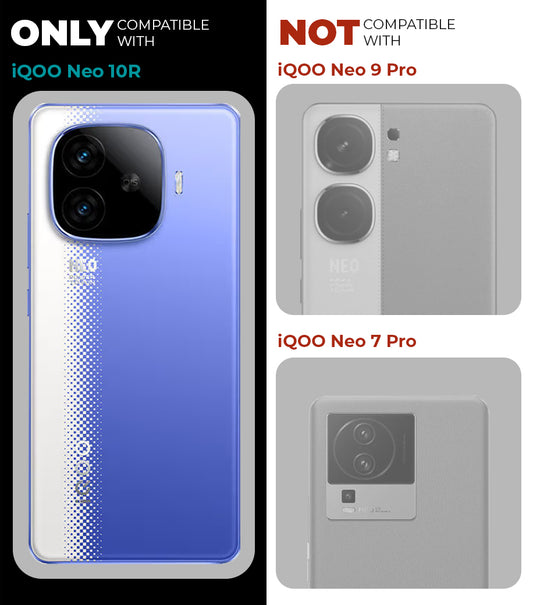 Crystal Clear Transparent Premium Shiny colorful Edges Hard Back Case For iQOO Neo 10R 5G