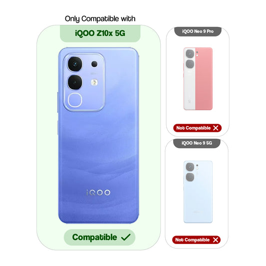 Colourful Frosted Matte With Raised Camera Protection Back Cover Case For iQOO Z10x 5G