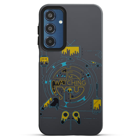 Mechanical Circuit Sector Print Hard Back Cover For Samsung M35 5G