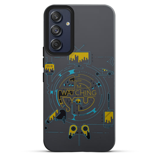 Mechanical Circuit Sector Print Hard Back Cover For Samsung F55 5G