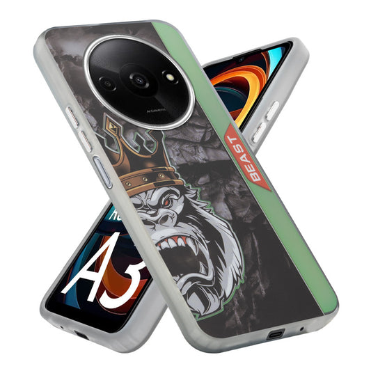 Beast Mode Animal Printed Back Case For Redmi A3 2024 With Hard Back & Glow Effect