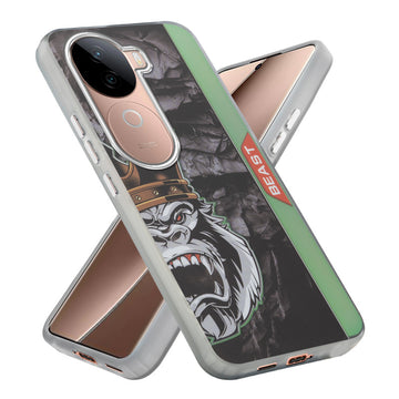 Beast Mode Animal Printed Back Case For Vivo V40e 5G With Hard Back & Glow Effect