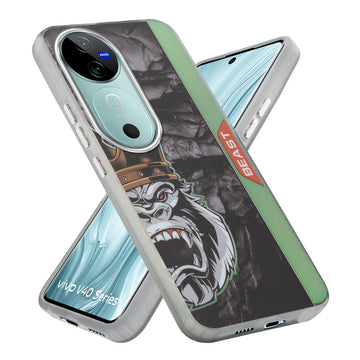 Beast Mode Animal Printed Back Case For Vivo V40 5G With Hard Back & Glow Effect