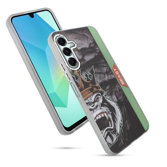 Beast Mode Animal Printed Back Case For Samsung A16 5G With Hard Back & Glow Effect