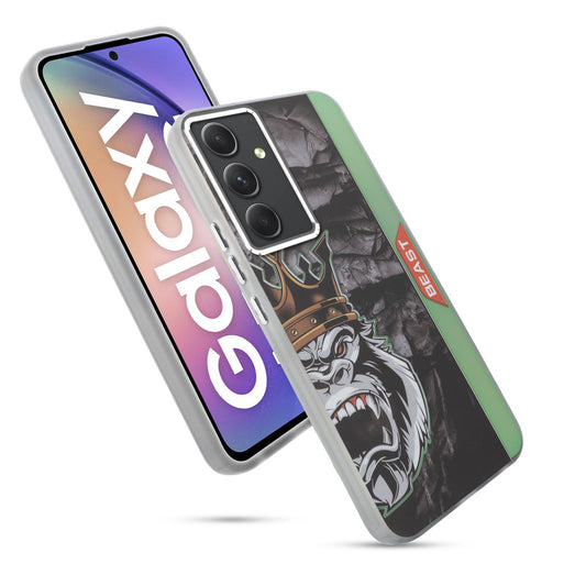 Beast Mode Animal Printed Back Case For Samsung A54 5G With Hard Back & Glow Effect