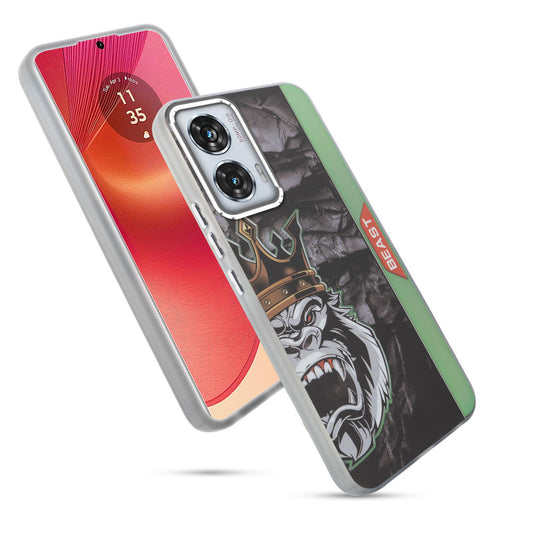 Beast Mode Animal Printed Back Case For Motorola Moto Edge 50 Fusion 5G With Hard Back & Glow Effect
