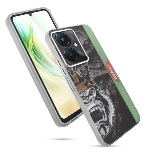 Beast Mode Animal Printed Back Case For Redmi 13C 5G With Hard Back & Glow Effect