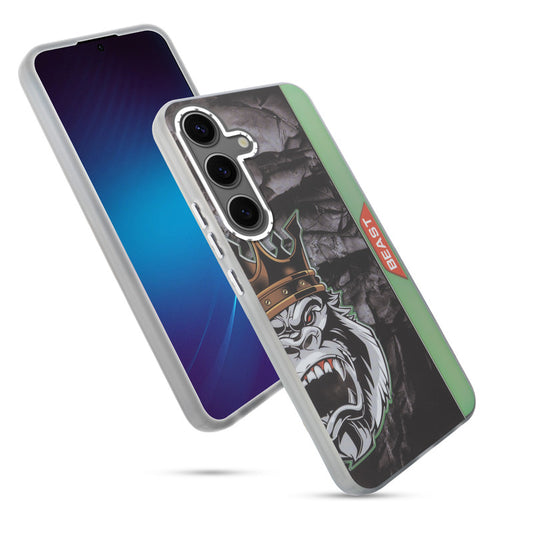 Beast Mode Animal Printed Back Case For Samsung S25 Plus 5G With Hard Back & Glow Effect