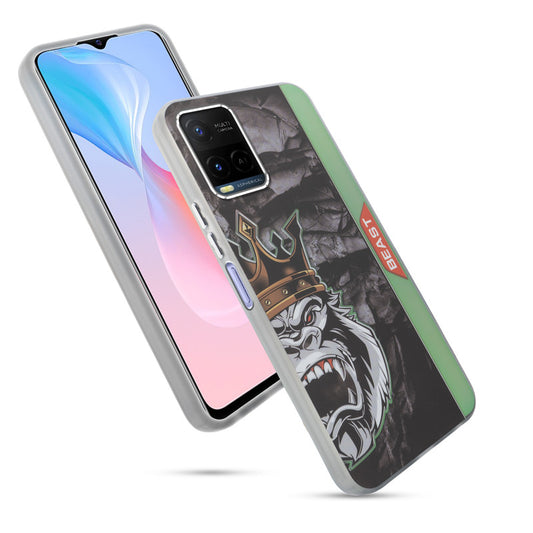 Beast Mode Animal Printed Back Case For Vivo Y21 2021 With Hard Back & Glow Effect