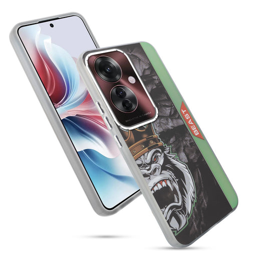 Beast Mode Animal Printed Back Case For Oppo F25 Pro 5G With Hard Back & Glow Effect