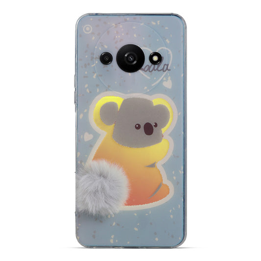 Printed matte back with fur detailing Back cover For Redmi A3 2024