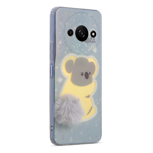 Printed matte back with fur detailing Back cover For Redmi A3 2024