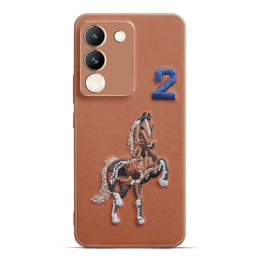 Premium Leather with Exquisite Embroidery for Vivo Y200 5G