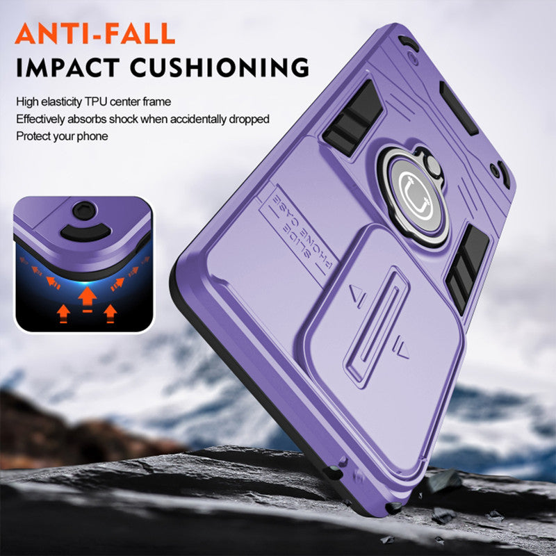 Ultra Rugged Case with Rotating Ring Holder Back Case For Vivo Y200e 5G