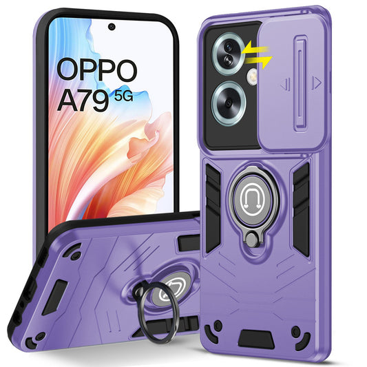 Ultra Rugged Case with Rotating Ring Holder Back Case For Oppo A79 5G