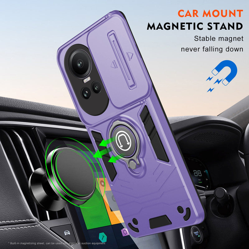 Ultra Rugged Case with Rotating Ring Holder Back Case For Oppo Reno 10 5G