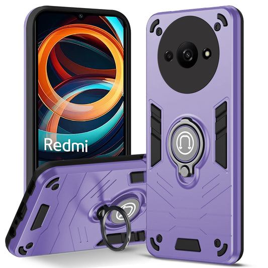 Ultra Rugged Armor Case with Rotating Ring Holder Back Case For Redmi A3 2024