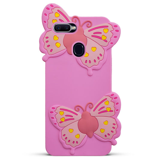 3D Vibrant Butterfly Silicone Phone Case For Oppo F9 Pro