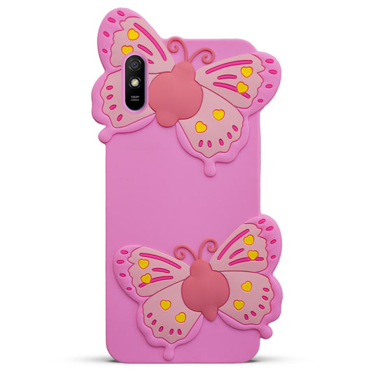 3D Vibrant Butterfly Silicone Phone Case For Redmi 9A