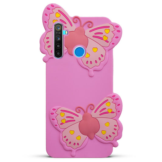 3D Vibrant Butterfly Silicone Phone Case For Realme 5