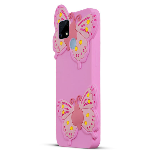 3D Vibrant Butterfly Silicone Phone Case For Realme C25