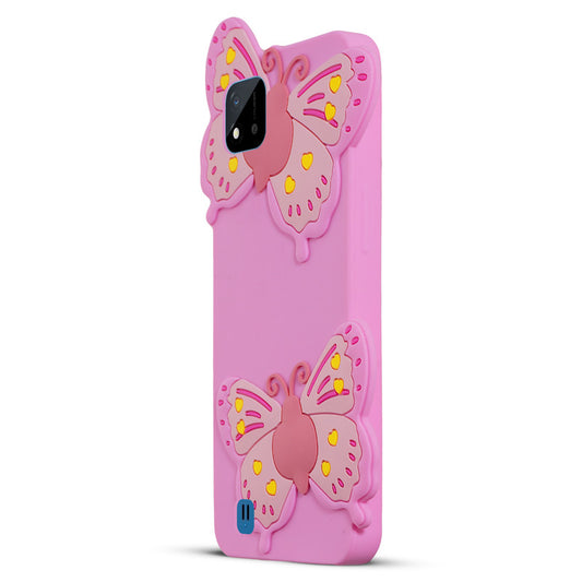 3D Vibrant Butterfly Silicone Phone Case For Realme C20