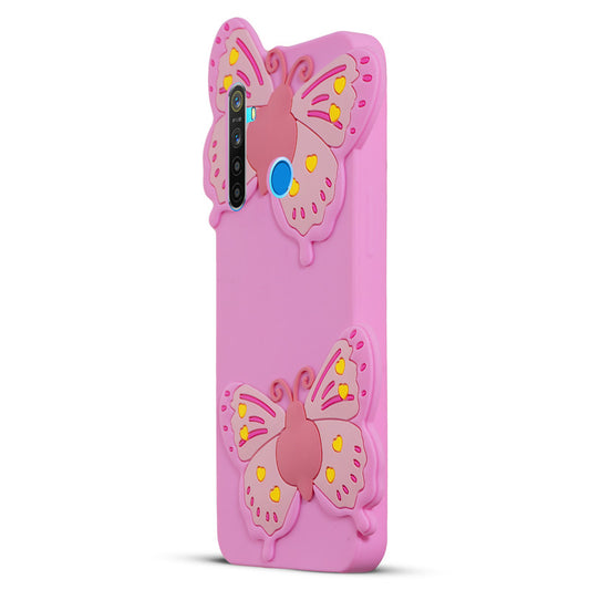 3D Vibrant Butterfly Silicone Phone Case For Realme 5