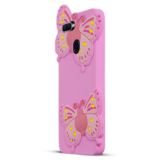 3D Vibrant Butterfly Silicone Phone Case For Oppo F9 Pro