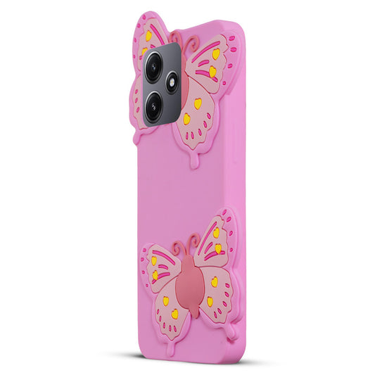 3D Vibrant Butterfly Silicone Phone Case For Redmi 12 5G