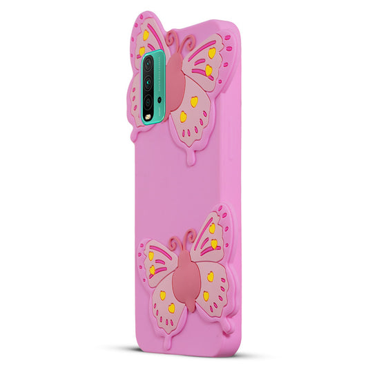 3D Vibrant Butterfly Silicone Phone Case For Redmi 9 Power