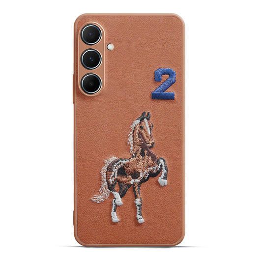 Premium Leather with Exquisite Embroidery for Samsung A25 5G