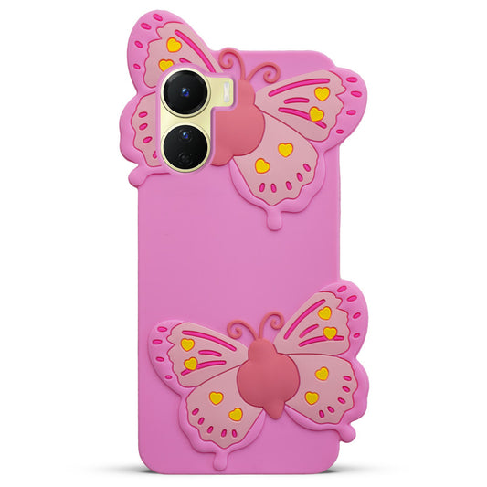 3D Vibrant Butterfly Silicone Phone Case For Vivo Y56 5G