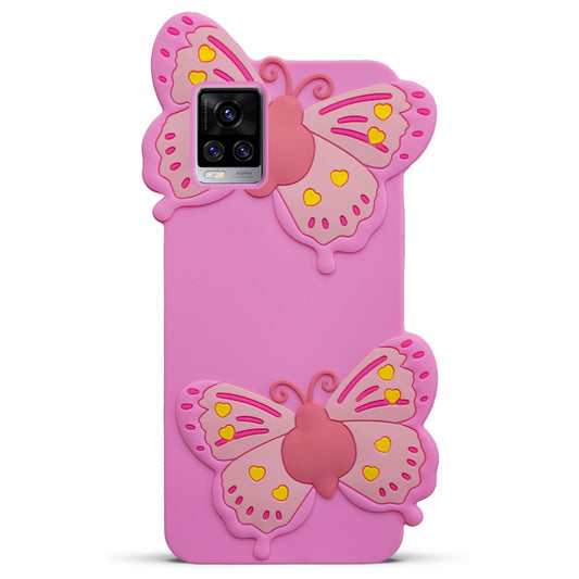 3D Vibrant Butterfly Silicone Phone Case For Vivo V20