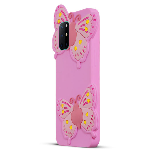 3D Vibrant Butterfly Silicone Phone Case For OnePlus-9R-5G