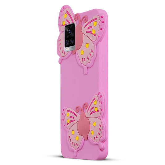 3D Vibrant Butterfly Silicone Phone Case For Vivo V20