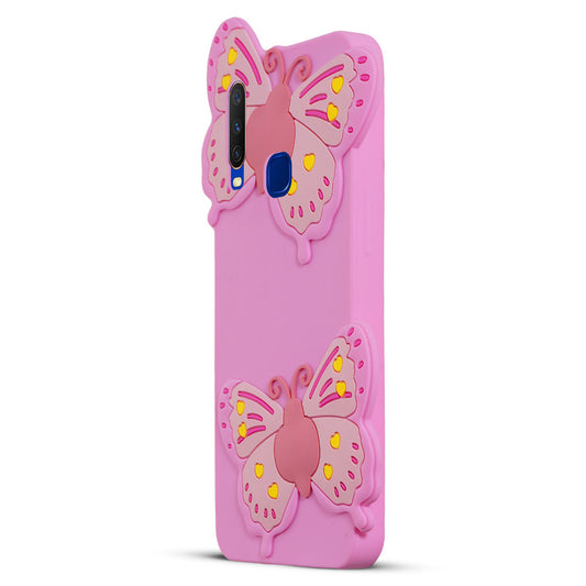 3D Vibrant Butterfly Silicone Phone Case For Vivo Y15