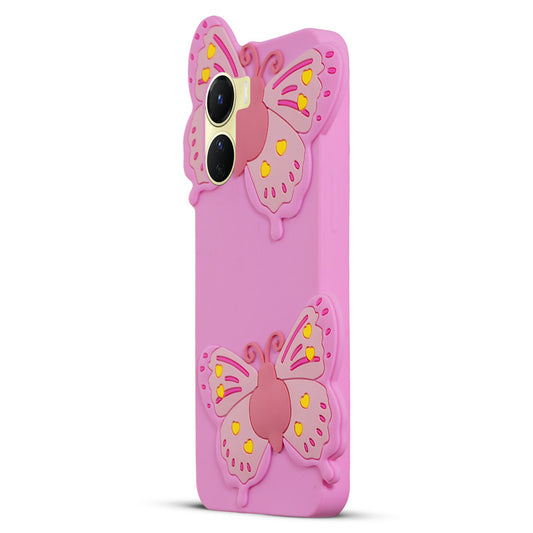 3D Vibrant Butterfly Silicone Phone Case For Vivo Y56 5G