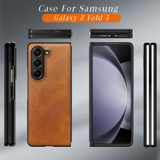 Premium Leather Case Back Cover for Samsung Z Fold 5