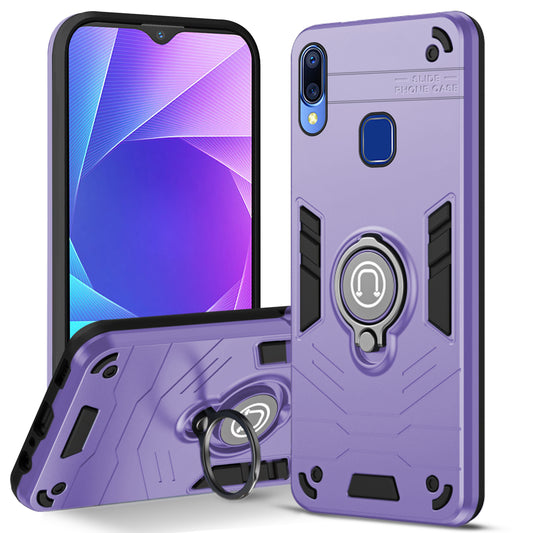 Ultra Rugged Armor Case with Rotating Ring Holder Back Case For Vivo Y95